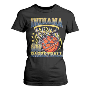 Indiana Basketball Flames Graphic T Shirt For Women Vintage 1967 Fan Indy Hoops Pride TS02 Black Print Your Wear