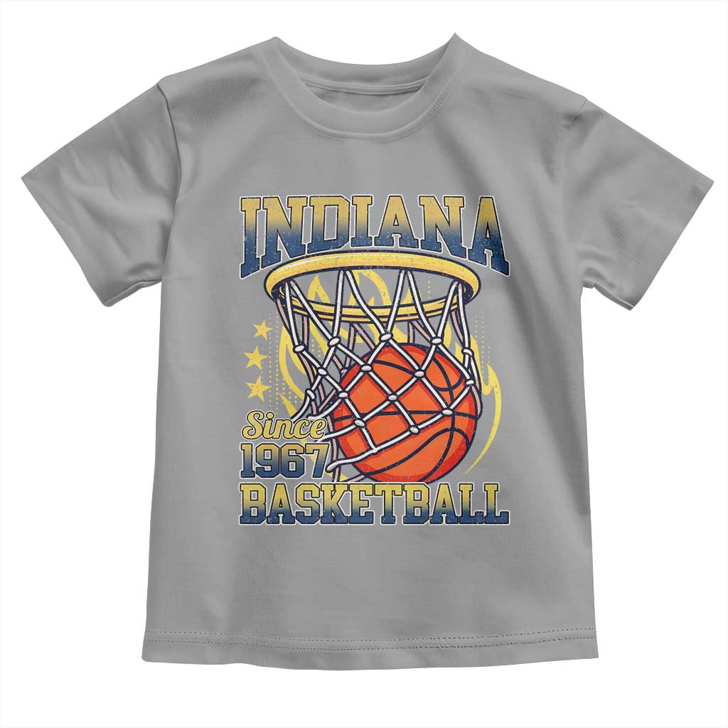 Indiana Basketball Flames Graphic Toddler T Shirt Vintage 1967 Fan Indy Hoops Pride TS02 Sport Gray Print Your Wear