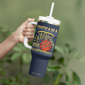 Indiana Basketball Flames Graphic Tumbler With Handle Vintage 1967 Fan Indy Hoops Pride TS02 Print Your Wear