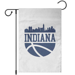 Indiana Skyline Basketball Garden Flag Distressed Urban Hoops Graphic for Indy Fans TS02 White Print Your Wear