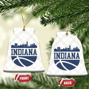 Indiana Skyline Basketball Ceramic Ornament Distressed Urban Hoops Graphic for Indy Fans TS02 Print Your Wear
