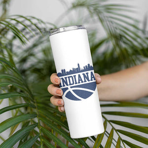 Indiana Skyline Basketball Skinny Tumbler Distressed Urban Hoops Graphic for Indy Fans TS02 Print Your Wear