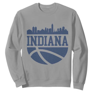 Indiana Skyline Basketball Sweatshirt Distressed Urban Hoops Graphic for Indy Fans TS02 Sport Gray Print Your Wear