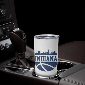 Indiana Skyline Basketball Tumbler Cup Distressed Urban Hoops Graphic for Indy Fans TS02 Print Your Wear