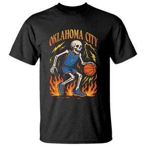 Oklahoma City Basketball Skeleton T Shirt OKC Hoops Fan Life Sport Lover TS02 Black Print Your Wear