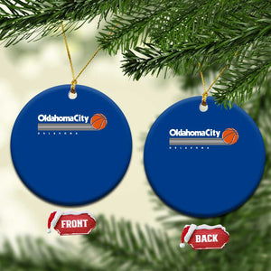 Retro Oklahoma City Basketball Ceramic Ornament Vintage OKC Hoops Lover Sports Fan TS02 1pc Blue Print Your Wear