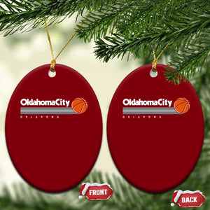Retro Oklahoma City Basketball Ceramic Ornament Vintage OKC Hoops Lover Sports Fan TS02 Print Your Wear