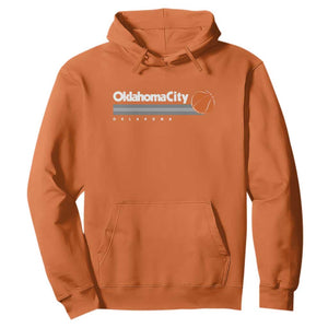 Retro Oklahoma City Basketball Hoodie Vintage OKC Hoops Lover Sports Fan TS02 Orange Print Your Wear