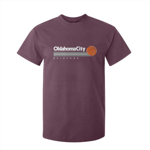 Retro Oklahoma City Basketball T Shirt For Kid Vintage OKC Hoops Lover Sports Fan TS02 Maroon Print Your Wear