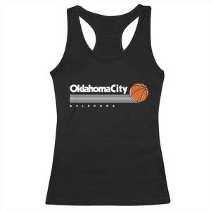 Retro Oklahoma City Basketball Racerback Tank Top Vintage OKC Hoops Lover Sports Fan TS02 Black Print Your Wear