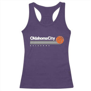 Retro Oklahoma City Basketball Racerback Tank Top Vintage OKC Hoops Lover Sports Fan TS02 Purple Print Your Wear
