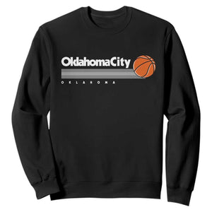 Retro Oklahoma City Basketball Sweatshirt Vintage OKC Hoops Lover Sports Fan TS02 Black Print Your Wear
