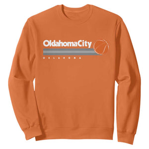 Retro Oklahoma City Basketball Sweatshirt Vintage OKC Hoops Lover Sports Fan TS02 Orange Print Your Wear