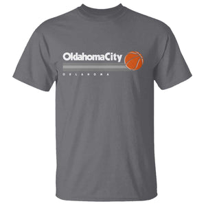 Retro Oklahoma City Basketball T Shirt Vintage OKC Hoops Lover Sports Fan TS02 Charcoal Print Your Wear