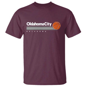 Retro Oklahoma City Basketball T Shirt Vintage OKC Hoops Lover Sports Fan TS02 Maroon Print Your Wear