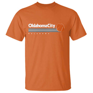 Retro Oklahoma City Basketball T Shirt Vintage OKC Hoops Lover Sports Fan TS02 Orange Print Your Wear
