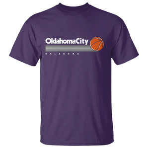 Retro Oklahoma City Basketball T Shirt Vintage OKC Hoops Lover Sports Fan TS02 Purple Print Your Wear