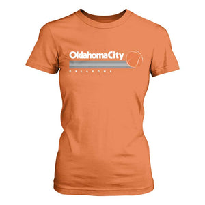 Retro Oklahoma City Basketball T Shirt For Women Vintage OKC Hoops Lover Sports Fan TS02 Orange Print Your Wear