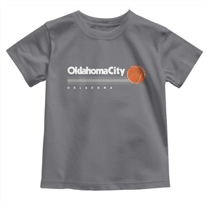 Retro Oklahoma City Basketball Toddler T Shirt Vintage OKC Hoops Lover Sports Fan TS02 Charcoal Print Your Wear