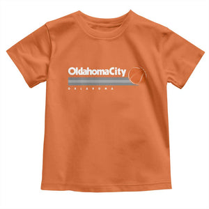 Retro Oklahoma City Basketball Toddler T Shirt Vintage OKC Hoops Lover Sports Fan TS02 Orange Print Your Wear