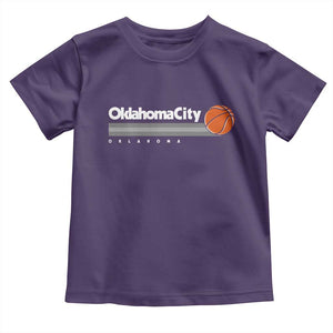 Retro Oklahoma City Basketball Toddler T Shirt Vintage OKC Hoops Lover Sports Fan TS02 Purple Print Your Wear