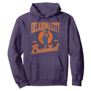 Retro Oklahoma City Basketball Hoodie Vintage OKC Since 1967 Hoops Lover Sports Fan TS02 Purple Print Your Wear