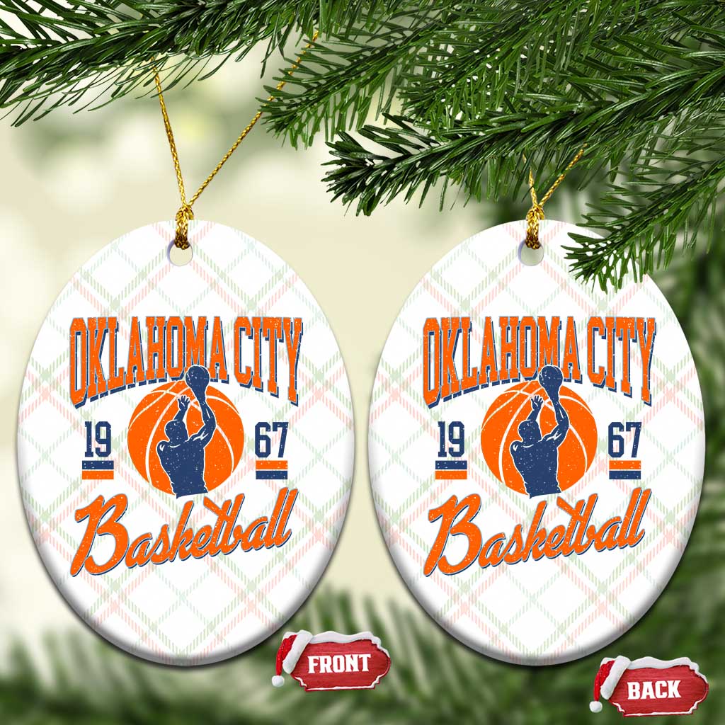 Retro Oklahoma City Basketball Ceramic Ornament Vintage OKC Since 1967 Hoops Lover Sports Fan TS02 Print Your Wear