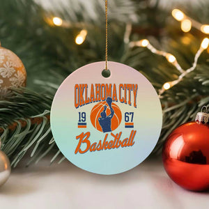 Retro Oklahoma City Basketball Ceramic Ornament Vintage OKC Since 1967 Hoops Lover Sports Fan TS02 1pc Pastel Print Your Wear