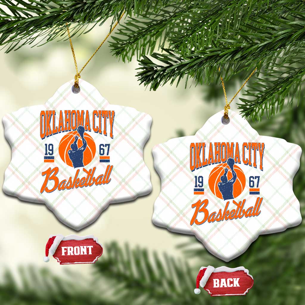 Retro Oklahoma City Basketball Ceramic Ornament Vintage OKC Since 1967 Hoops Lover Sports Fan TS02 Print Your Wear