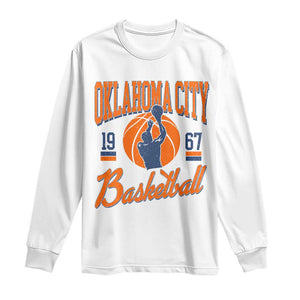Retro Oklahoma City Basketball Long Sleeve Shirt Vintage OKC Since 1967 Hoops Lover Sports Fan TS02 White Print Your Wear