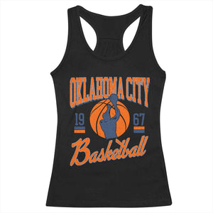 Retro Oklahoma City Basketball Racerback Tank Top Vintage OKC Since 1967 Hoops Lover Sports Fan TS02 Black Print Your Wear