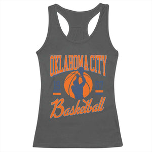 Retro Oklahoma City Basketball Racerback Tank Top Vintage OKC Since 1967 Hoops Lover Sports Fan TS02 Dark Heather Print Your Wear