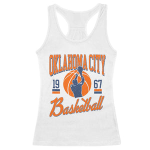 Retro Oklahoma City Basketball Racerback Tank Top Vintage OKC Since 1967 Hoops Lover Sports Fan TS02 White Print Your Wear