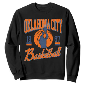 Retro Oklahoma City Basketball Sweatshirt Vintage OKC Since 1967 Hoops Lover Sports Fan TS02 Black Print Your Wear