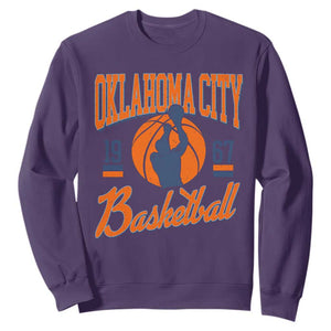 Retro Oklahoma City Basketball Sweatshirt Vintage OKC Since 1967 Hoops Lover Sports Fan TS02 Purple Print Your Wear