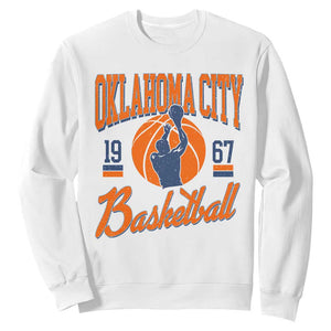 Retro Oklahoma City Basketball Sweatshirt Vintage OKC Since 1967 Hoops Lover Sports Fan TS02 White Print Your Wear