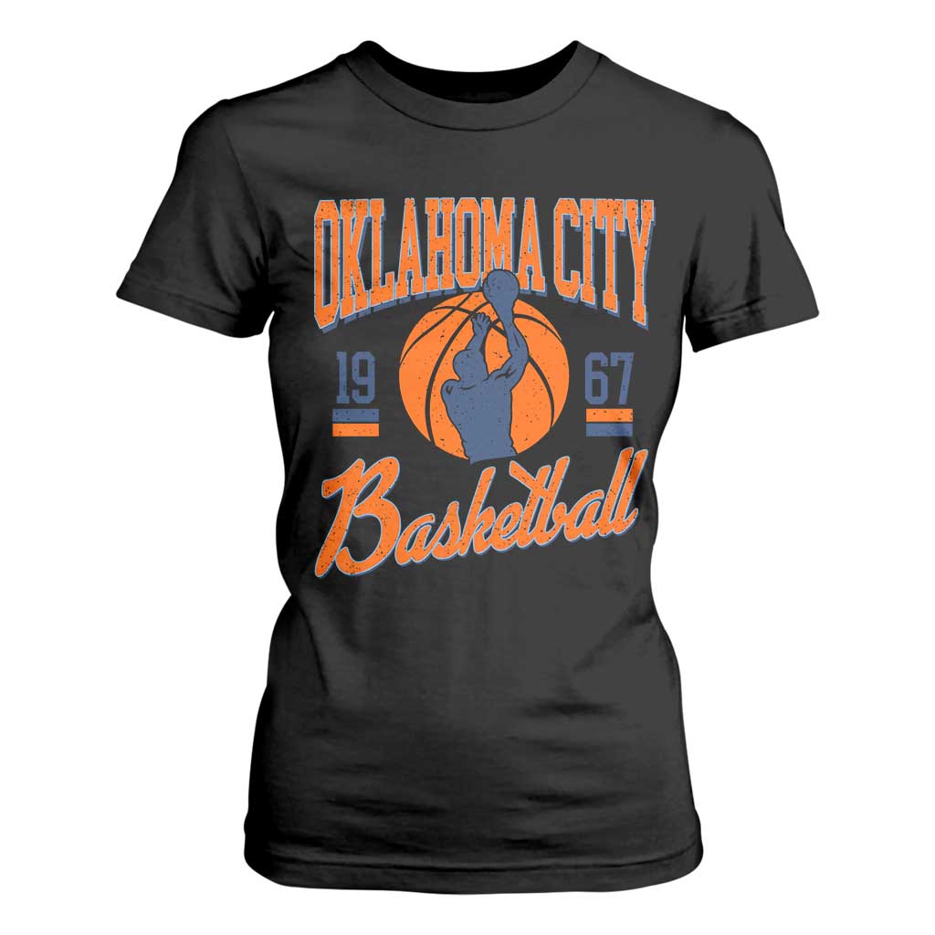 Retro Oklahoma City Basketball T Shirt For Women Vintage OKC Since 1967 Hoops Lover Sports Fan TS02 Black Print Your Wear