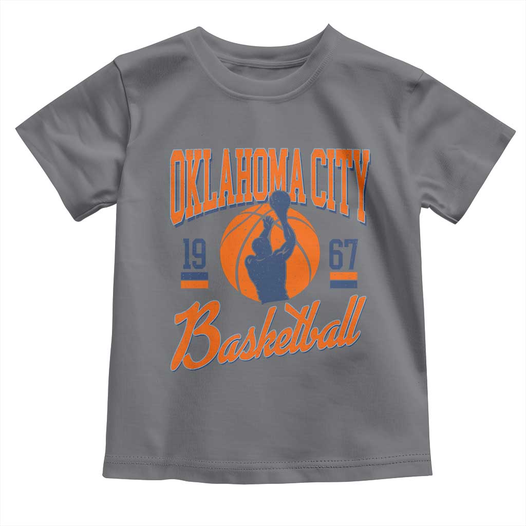 Retro Oklahoma City Basketball Toddler T Shirt Vintage OKC Since 1967 Hoops Lover Sports Fan TS02 Charcoal Print Your Wear