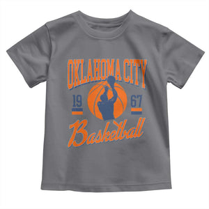 Retro Oklahoma City Basketball Toddler T Shirt Vintage OKC Since 1967 Hoops Lover Sports Fan TS02 Charcoal Print Your Wear