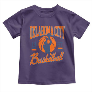 Retro Oklahoma City Basketball Toddler T Shirt Vintage OKC Since 1967 Hoops Lover Sports Fan TS02 Purple Print Your Wear