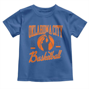 Retro Oklahoma City Basketball Toddler T Shirt Vintage OKC Since 1967 Hoops Lover Sports Fan TS02 Royal Blue Print Your Wear