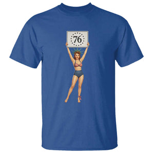 Vintage Patriotic Pin Up Girl 1776 T Shirt Statue of Liberty Retro Americana Graphic