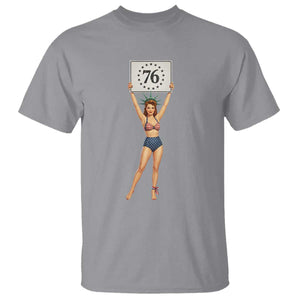 Vintage Patriotic Pin Up Girl 1776 T Shirt Statue of Liberty Retro Americana Graphic