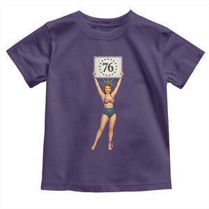 Vintage Patriotic Pin Up Girl 1776 Toddler T Shirt Statue of Liberty Retro Americana Graphic