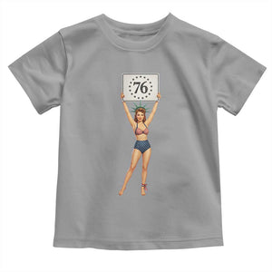 Vintage Patriotic Pin Up Girl 1776 Toddler T Shirt Statue of Liberty Retro Americana Graphic