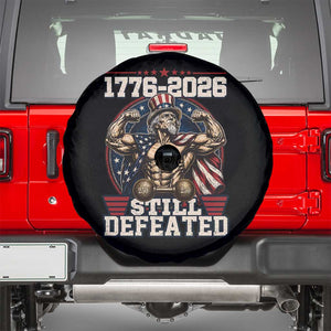 Still Undefeated 1776 to 2026 Muscular Uncle Sam Spare Tire Cover Buff Bodybuilder American Flag 250th Anniversary Semiquincentennial