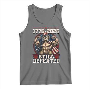 Still Undefeated 1776 to 2026 Muscular Uncle Sam Tank Top Buff Bodybuilder American Flag 250th Anniversary Semiquincentennial