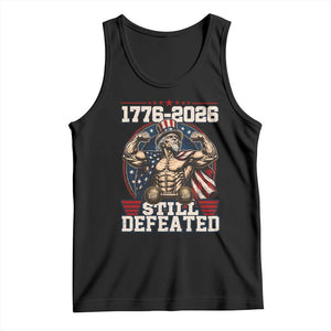 Still Undefeated 1776 to 2026 Muscular Uncle Sam Tank Top Buff Bodybuilder American Flag 250th Anniversary Semiquincentennial