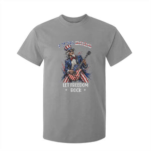 Let Freedom Rock Uncle Sam Rock Star T Shirt For Kid Funny Electric Guitar Player American Flag Suit 1776 to 2026 Semiquincentennial