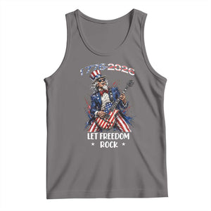 Let Freedom Rock Uncle Sam Rock Star Tank Top Funny Electric Guitar Player American Flag Suit 1776 to 2026 Semiquincentennial